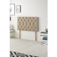 Somnior Premier Plush Velvet 32" Upholstered Divan Bed Headboard in Beige | Size: Small Single
