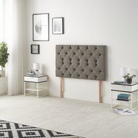 Somnior Premier Tweed Fabric 32" Upholstered Divan Bed Headboard in Brown | Size: Small Single