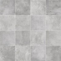 Vinyl Flooring UK Grey Stone Tile Effect 2.0mm Anti Slip Vinyl Flooring Sheet | Size: 4000mm x 2000mm