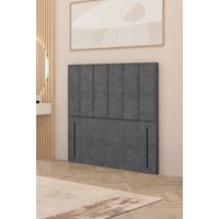 Somnior Austin Plush Velvet 54" Floor Standing Upholstered Divan Headboard in Silver | Size: King