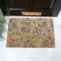 Artsy Mats Midnight Garden x Celia Battaini Doormat (60 x 40cm) in Brown | Size: 40 cm x 60 cm