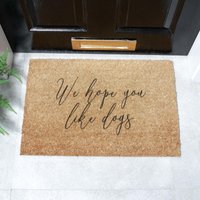 Artsy Mats We Hope You Like Dogs Coir Doormat (60 x 40cm) in Brown | Size: 40 cm x 60 cm