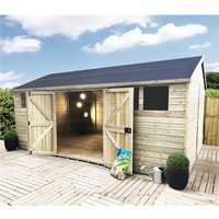 Marlborough 11 x 12 Reverse Premier Pressure Treated Apex Workshop in Natural