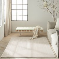 Modern Abstract Polyester Easy To Clean Latex Back Ivory Area cm x 220 cm