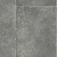Vinyl Flooring UK Grey Stone Effect 2.0mm Anti Slip Vinyl Flooring Sheet | Size: 4000mm x 6000mm
