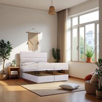 Knight Sleep York End Opening Ottoman & Orthopaedic Mattress + 24" Headboard in Cream | Size: Small Single