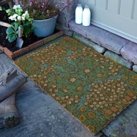 Artsy Mats William Morris Tulips Doormat (90 x 60cm) in Brown | Size: 90 cm x 60 cm