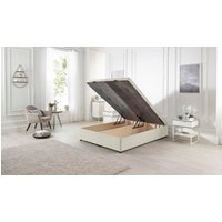 Somnior Richworth End Opening Storage Ottoman Bed in Plush Fabric in Ivory | Size: Double