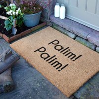 Artsy Mats Palim Palim Country Size Coir Doormat in Grey | Size: 60 cm x 90 cm