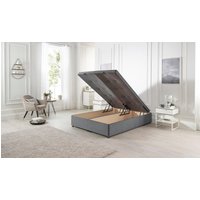 Somnior Richworth End Opening Storage Ottoman Bed in Plush Fabric in Grey | Size: Super King