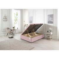 Somnior Milbank Side Opening Storage Ottoman Bed in Plush Fabric in Pink | Size: Double
