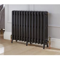 Clifton Cast Iron Horizontal Radiator 660mm (H) x 780mm (W) (Rome) in Charcoal