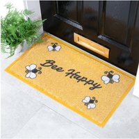 Artsy Mats Bee Happy Doormat in Yellow | Size: 40 cm x 70 cm