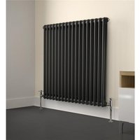 Clifton Anthracite Horizontal Radiator with 2 Columns 600mm (H) x 1010mm (W) in Charcoal
