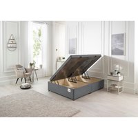 Somnior Milbank Side Opening Storage Ottoman Bed in Plush Fabric in Charcoal | Size: Small Double