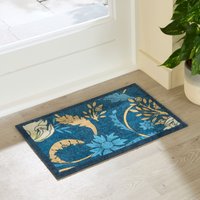 Artsy Mats William Morris Blue Indoor Washable Doormat 60x40cm | Size: 40 cm x 60 cm