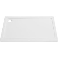Clifton 1000mm x 760mm RECTANGULAR Shower Tray - STONE RESIN in White
