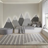 Handmade Modern Geometric Easy To Clean Cotton Backing cm x 230 cm