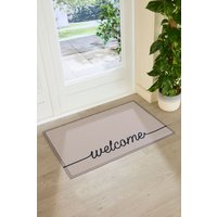 Artsy Mats Beige Welscribble Indoor & Outdoor Doormat | Size: 90 cm x 60 cm