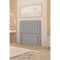 Somnior Alexas 54" Floor Standing Headboard Linen Fabric in Light Grey | Size: Double