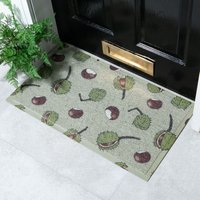 Artsy Mats Chestnuts x TLS Design Indoor Outdoor Doormat (70 x 40cm) in Green | Size: 40 cm x 70 cm