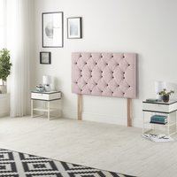 Somnior Premier Plush Velvet 32" Upholstered Divan Bed Headboard in Pink | Size: King
