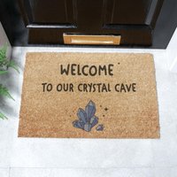Artsy Mats Welcome To Our Crystal Cave Doormat (60 x 40cm) in Brown | Size: 40 cm x 60 cm