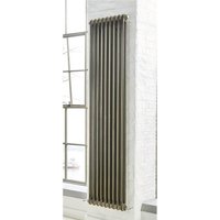 Clifton Silver Vertical Radiator with 2 Columns 1800mm (H) x 515mm (W) in Metallic Silver