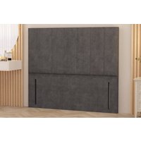 Somnior Austin Plush Velvet 54" Floor Standing Upholstered Divan Headboard in Dark Grey | Size: King