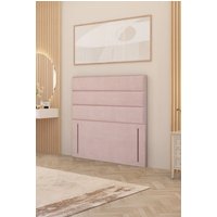 Somnior Chambery 54" Floor Standing Divan Headboard Upholstered Plush Velvet in Pink | Size: Super King
