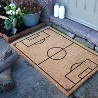 Artsy Mats Football Pitch Doormat (90 x 60cm) in Brown | Size: 90 cm x 60 cm