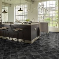 Vinyl Flooring UK Black Chequers Effect 2.0mm Vinyl Flooring Sheet | Size: 4000mm x 2000mm