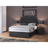 Bedmaster Majestic 1000 Pocket Sprung Linen 2 Drawer Divan Set in Charcoal | Size: Double
