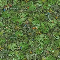 Vinyl Flooring UK 3D Funky Effect Anti Slip 2.5mm Thick Sheet Vinyl Flooring For Home in Dark Green | Size: 3000mm x 4000mm