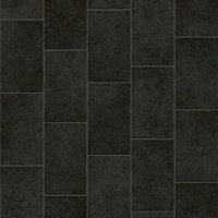 Vinyl Flooring UK Black Tile Effect 2.0mm Cushion Backed Vinyl Flooring Sheet | Size: 4000mm x 2000mm