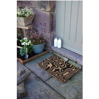 Artsy Mats Random Arty Paint Swirls Doormat in Black | Size: 40 cm x 60 cm