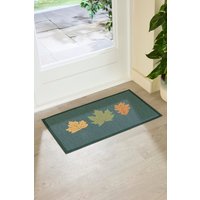 Artsy Mats Autumn Leaves on Green Indoor Outdoor Doormat (70 x 40cm) | Size: 40 cm x 70 cm