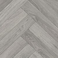Vinyl Flooring UK Grey Herringbone Wood Effect 2.8mm Sheet Vinyl Flooring | Size: 4000mm x 6000mm