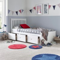 Bedmaster Quest Wooden 3 Drawer Bed & Pocket Mattress in White | Size: Single