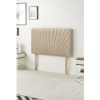 Somnior Platinum Plush Velvet 32" Upholstered Divan Bed Headboard in Beige | Size: Small Single