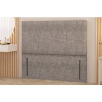 Somnior Austin Tweed Fabric 54" Floor Standing Upholstered Divan Headboard in Grey | Size: Double