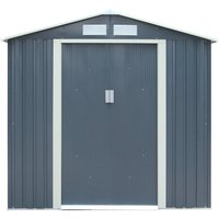 Cheshire 6 x 4 Double Door Metal Apex Shed (Dark Grey) in Dark Grey