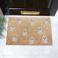Artsy Mats Ghost Pattern Coir Doormat (60 x 40cm) in Brown | Size: 40 x 60 cm