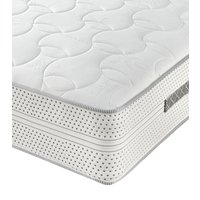 Somnior 28CM Deep Medium Firm Memory Foam Pocket Sprung Mattress, 7 Zone Comfort & Support Alovera Mattress in White | Size: King
