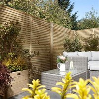 Cheshire PACK OF 3: 6 x 6 Pressure Treated Contemporary Screen Panel in Natural