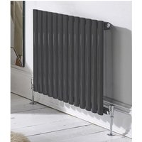 Clifton Anthracite Horizontal Double Panel Radiator 600mm (H) x 780mm (W) in Charcoal