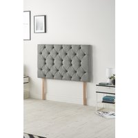 Somnior Premier Tweed Fabric 32" Upholstered Divan Bed Headboard in Grey | Size: King