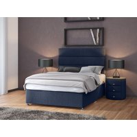 Bedmaster Super Ortho Orthopaedic Linen 2 Drawer Divan Set & Headboard in Midnight | Size: Super King