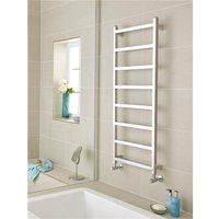 Clifton Vertical Bathroom Towel Radiator 1800mm (H) x 500mm (W) in Metallic Silver