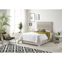 Somnior Galaxy Sprung Memory Foam 2 Drawer Divan Bed with Upholstered Headboard Plush Velvet in Silver | Size: Small Single